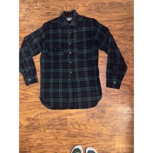 Vtg Pendleton Shirt Mens M Wool Blackwatch Tartan Green Black  Plaid Cabin Core